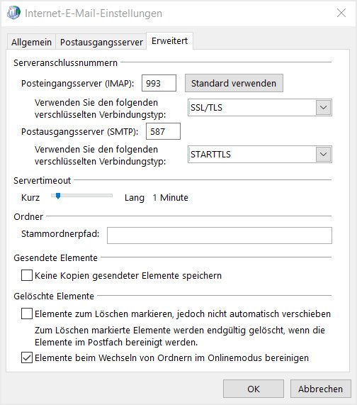 Outlook Systemsteuerung 7
