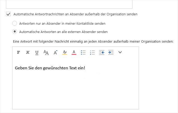 OWA Abwesenheitsmeldung 2