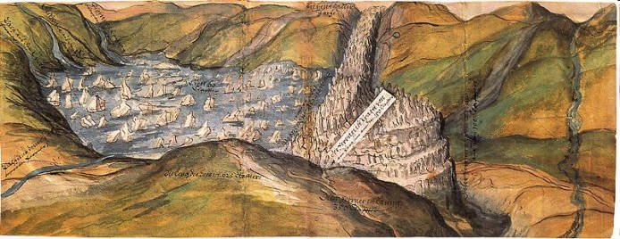 Vernagtferner damming the runoff of Hochjoch-, Hintereis- and Kesselwandferner in 1601 (Nicolussi, 1990)