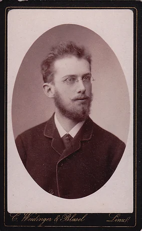 Rudolf Greinz als Student im Alter von etwa 20 Jahren