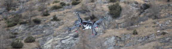 Laserscanning Drohne im Flug