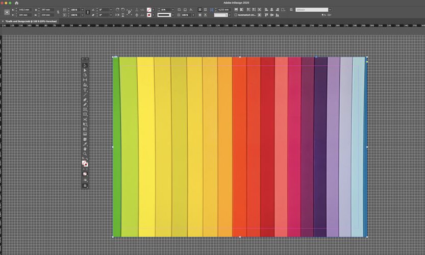 Farbstreifen in einem Bildbearbeitungsprogramm
