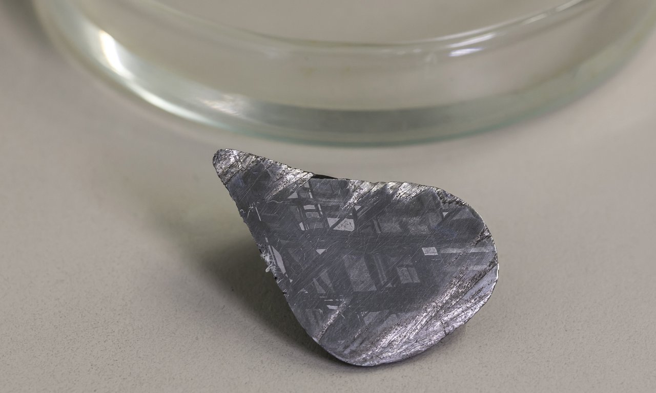 Eisenmeteorit Probe im Labor