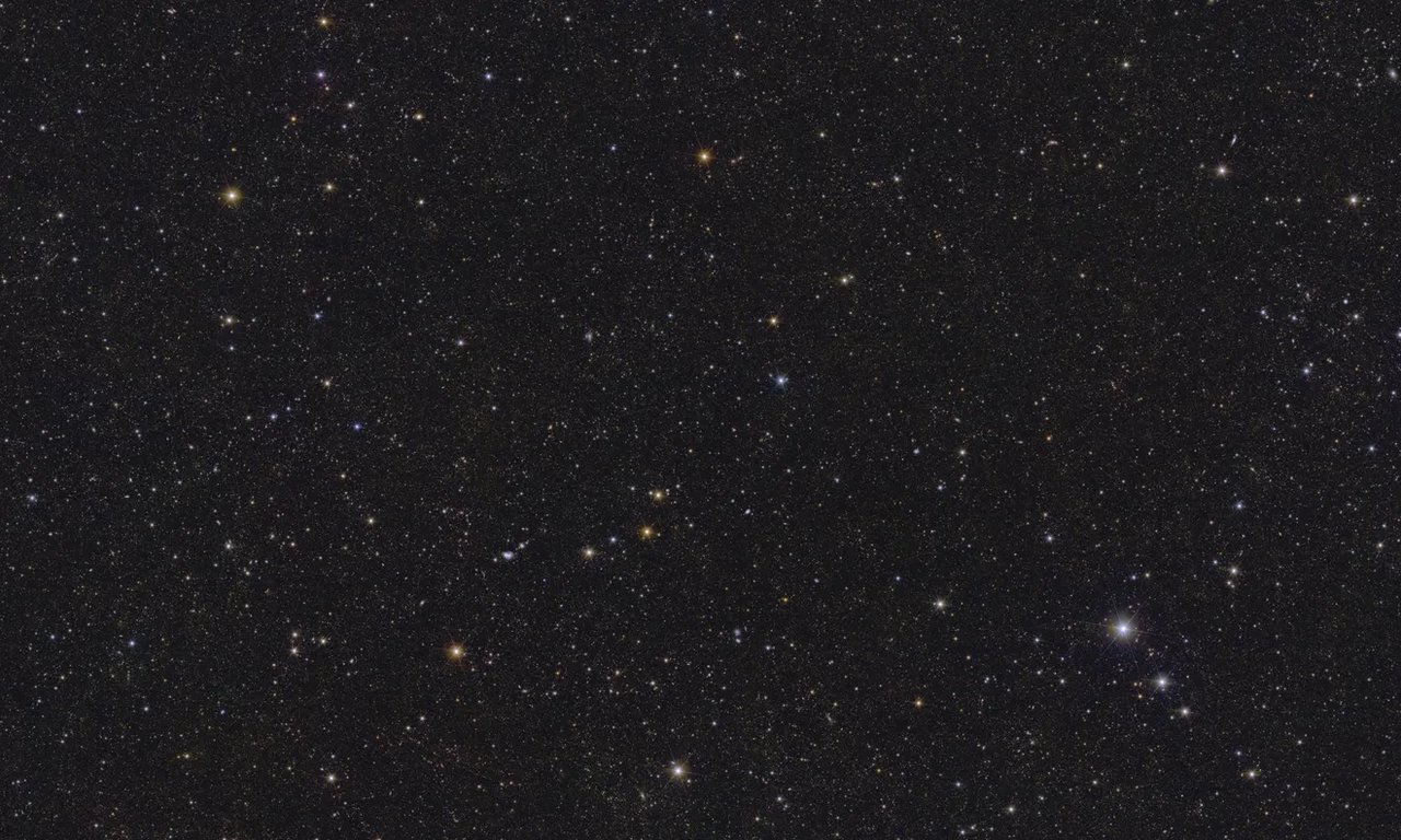 Deep sky image of many dwarf galaxies