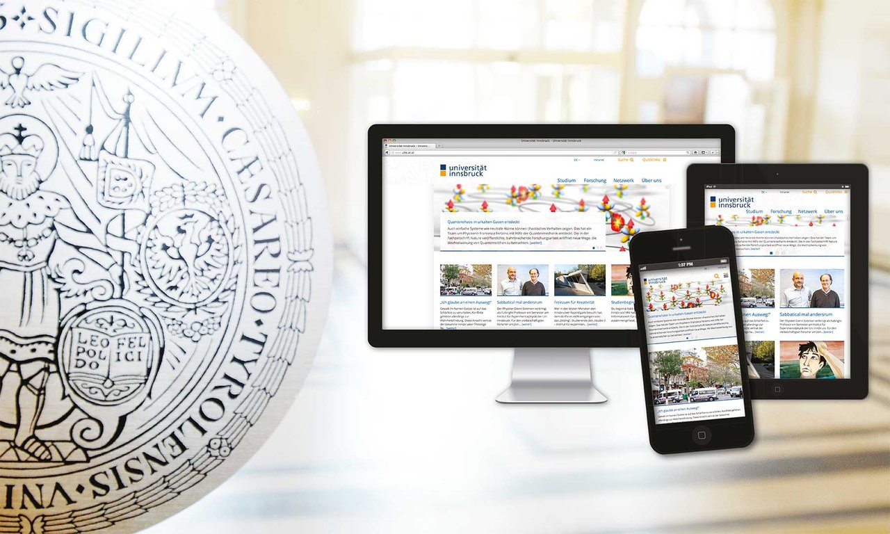 Die neuen Webseiten der Uni Innsbruck
