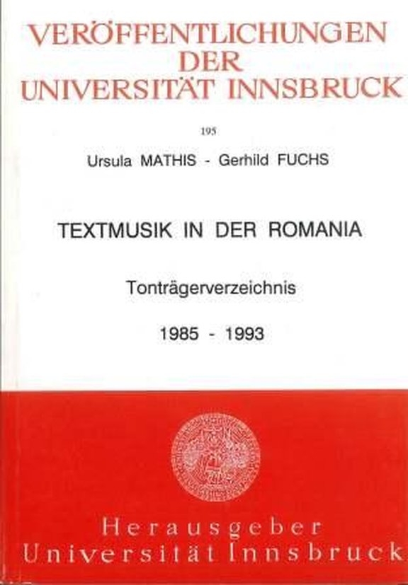 Umschlagbild des Tonträgerverzeichnisses 1993
