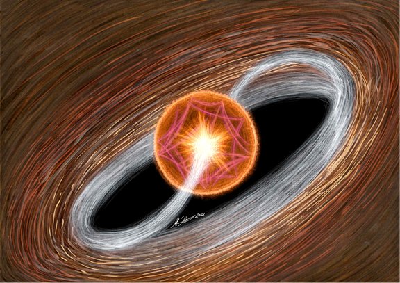 Artist's illustration of a young star