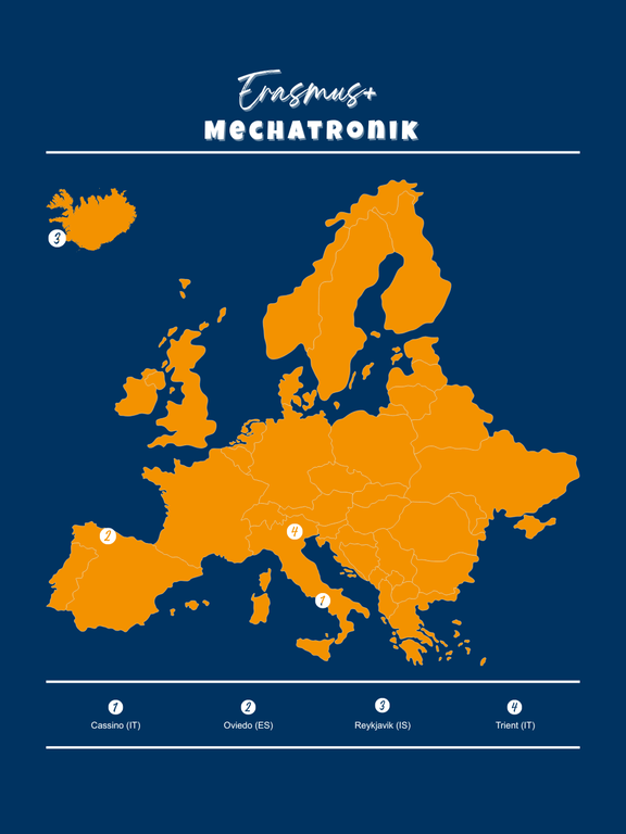 Karte der Erasmus Optionen