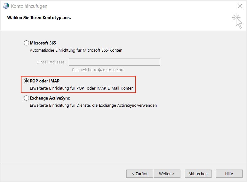 Outlook Systemsteuerung 3