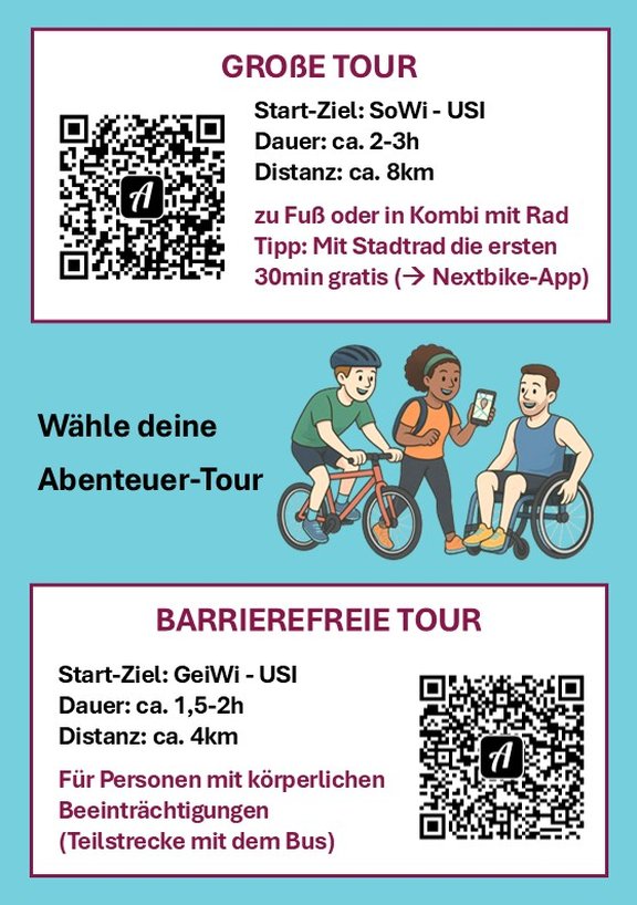 Bewegt ins Studium: Touren und QR-Code