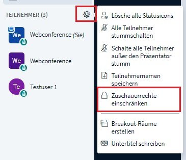 Zuschauerrechte verwalten 3