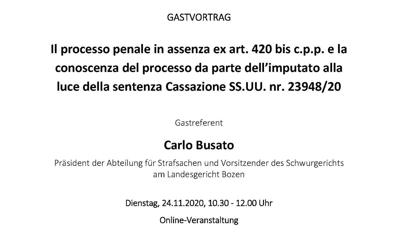 Il processo penale in assenza
