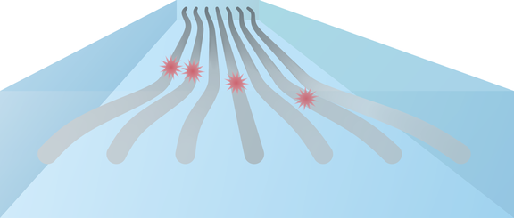 Four photons interfere in a lattice of optical waveguides 