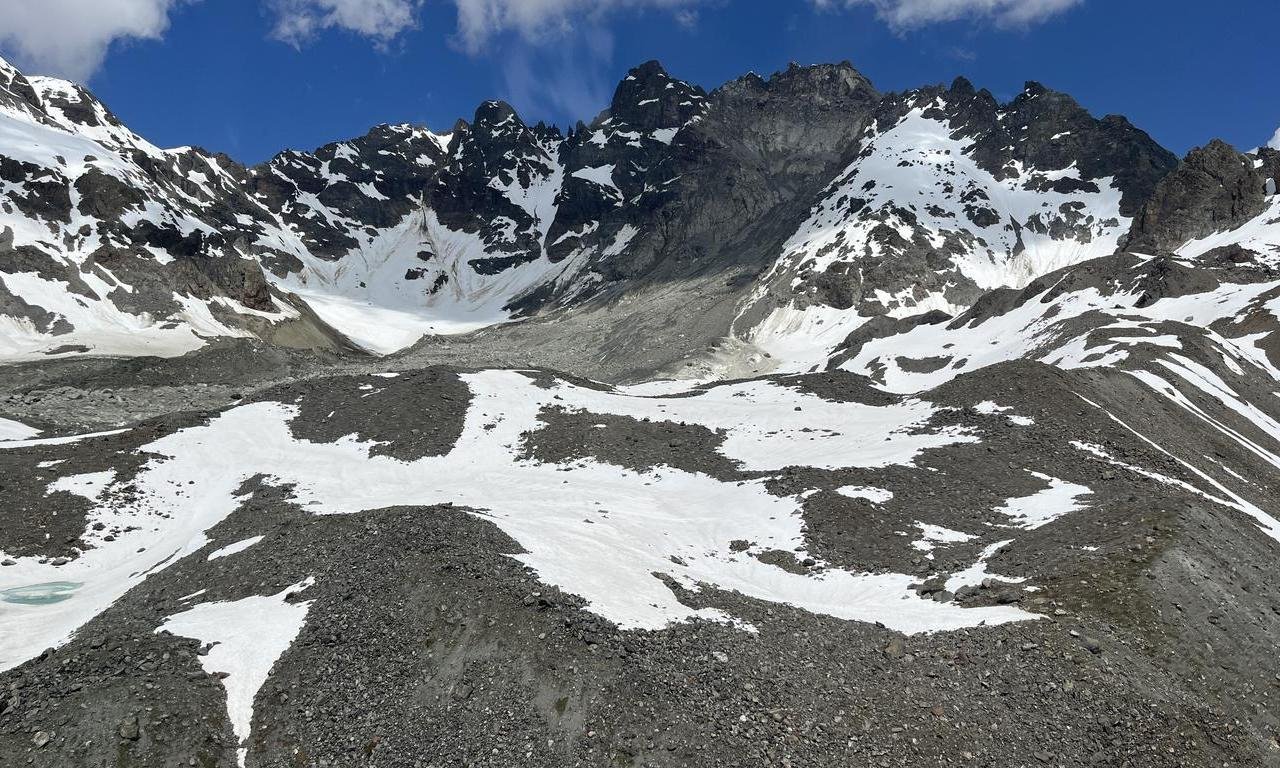 Blick auf den Felssturz am Fluchthorn