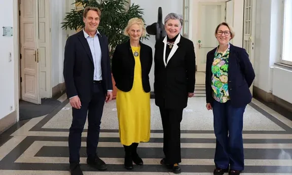 Foto Treffen Rektorin, Prof. Remeshylo-Rybchynska und Prof. Anton Kraler