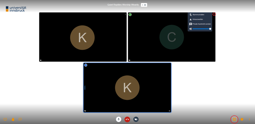 Meetingteilnehmer und Tileview