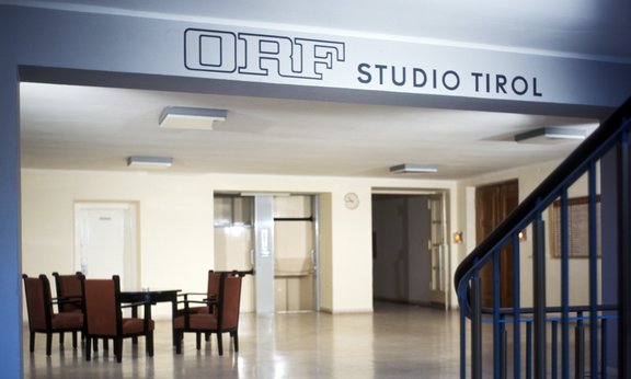 Eingangsbereich des früheren, noch im Landhaus untergebrachten ORF Tirol