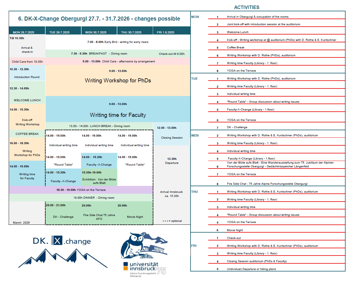 Programmübersicht 2026