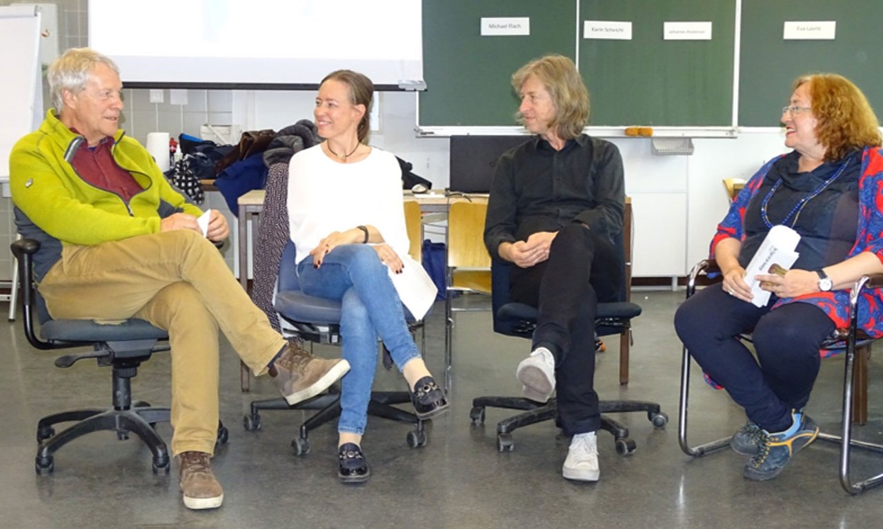 Gruppenfoto: Flach, Scheichl, Kostenzer, Lavric (