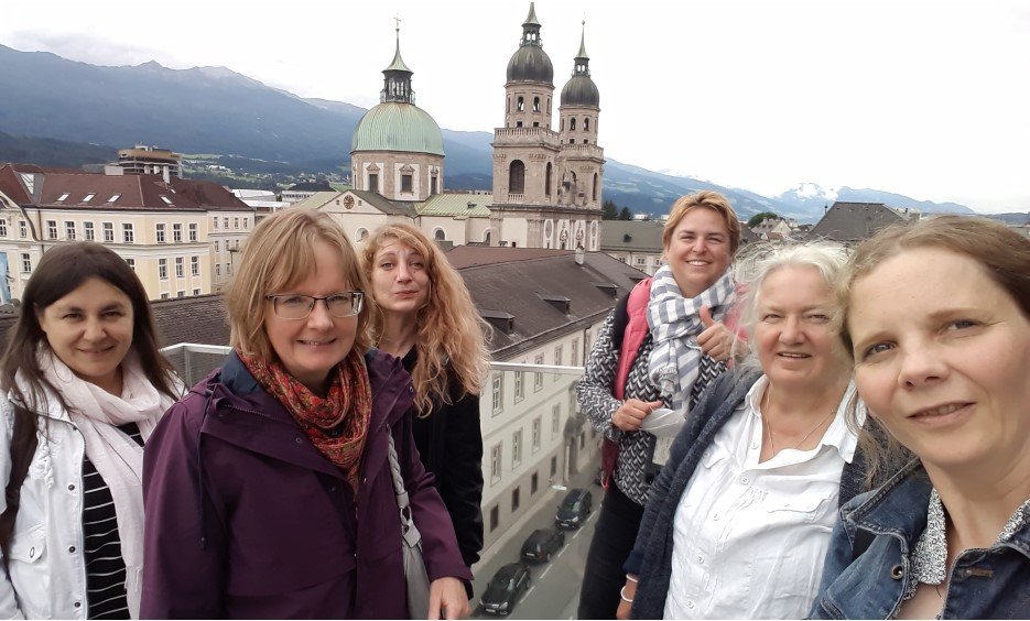 v.l.n.r. Halyna Teslyuk, Agnethe Siquans, Sofia Nikitaki, Antonina Wozna, Gertraud Ladner, Aleksandra Michalska (Credit: Aleksandra Michalska)
