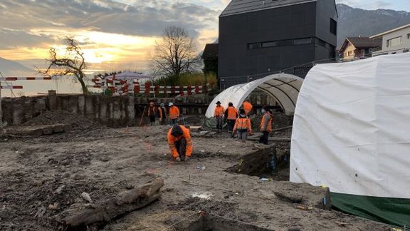 Baustelle und Grabung