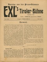 Broschüre Auszüge aus den Press-Stimmen über EXL’s Tiroler-Bühne, hg. Innsbruck im Mai 1907