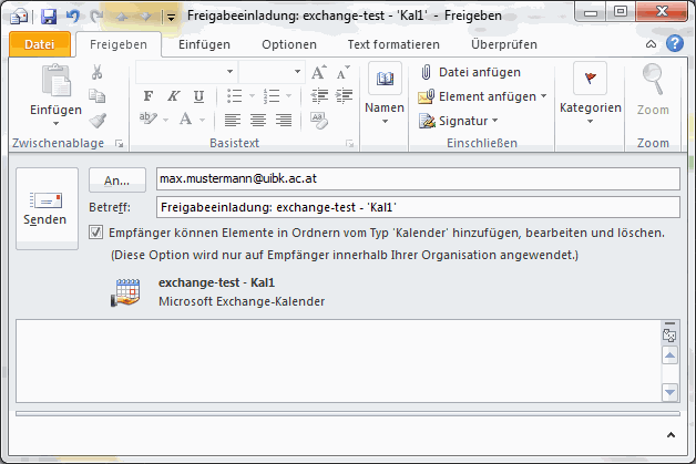 Freigabe von Ordnern 2