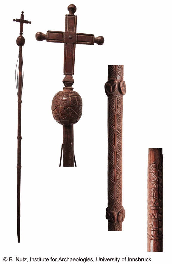 France, distaff with cross