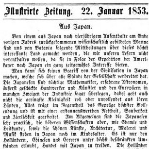 Zeitungsseite aus der illustrierten Zeitung 1853