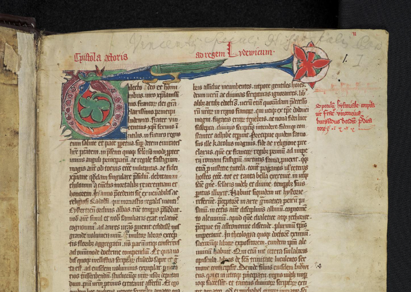 Abbildung mittelalterliche Schrift in Buch