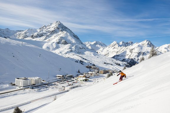 Skifahrer in Kühtai