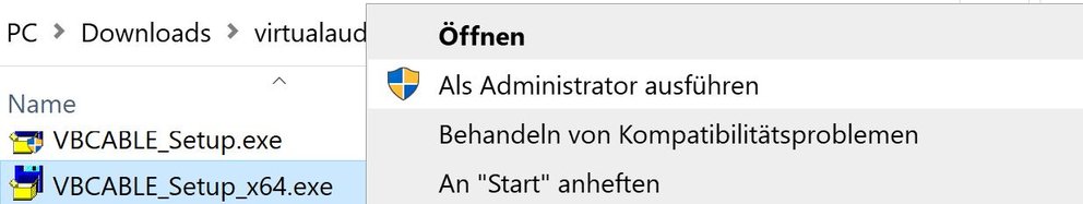 Virtual Audio Install as Admin