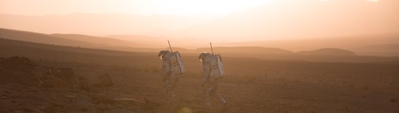 Astronauten Simulation auf dem Mars