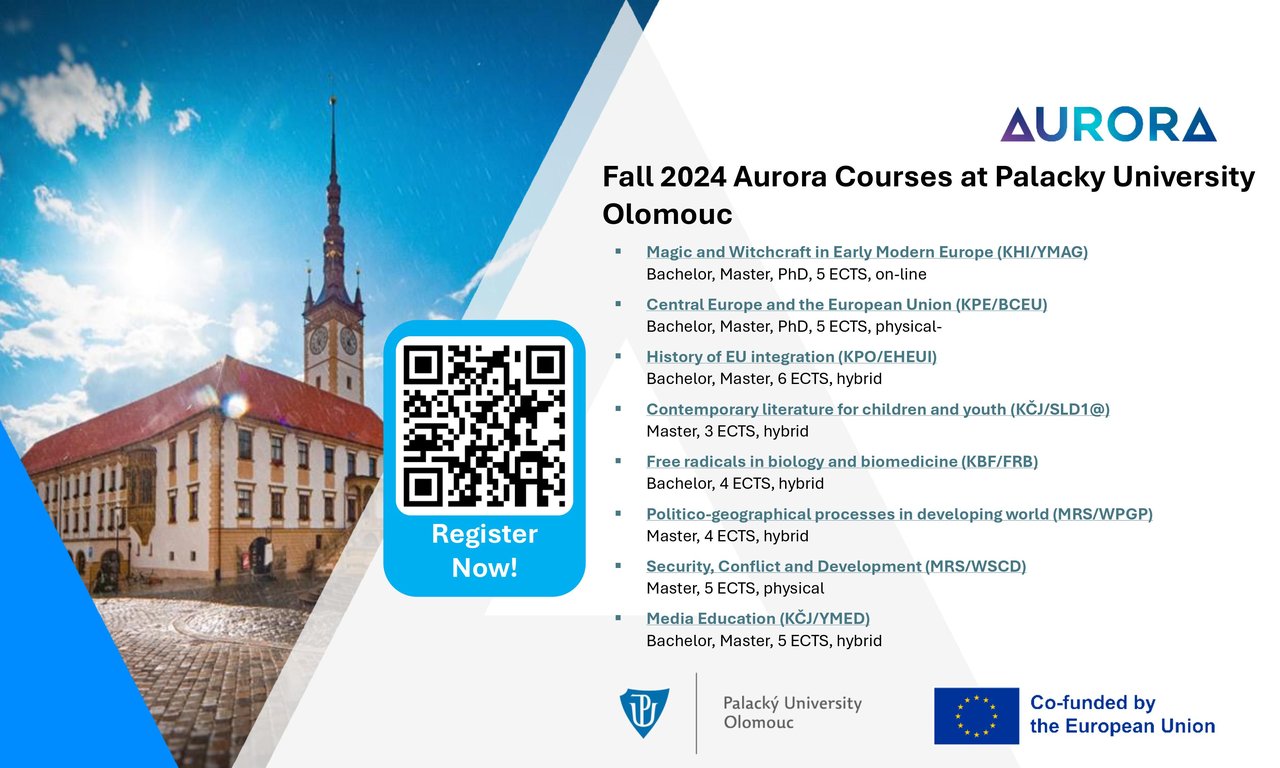 Fall 2024 Aurora Courses at Palacky University Olomouc
