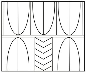 A3/C1a_A3/C1d (obere Palmetten mit Mittellinei und Trennlinie in Folge, untere mit Mittellinie und getrennt durch ein vertikales Band mit Zackendekor)