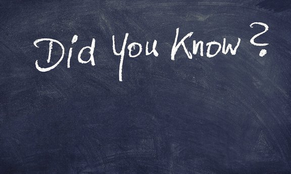 Did you know - Schriftzug auf Tafel