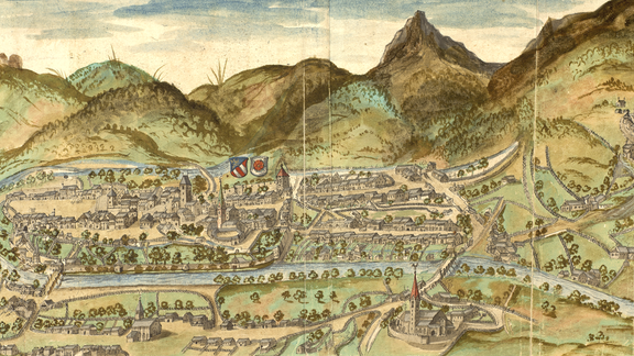 Ansicht der Stadt Lienz, zwischen 1606 und 1608