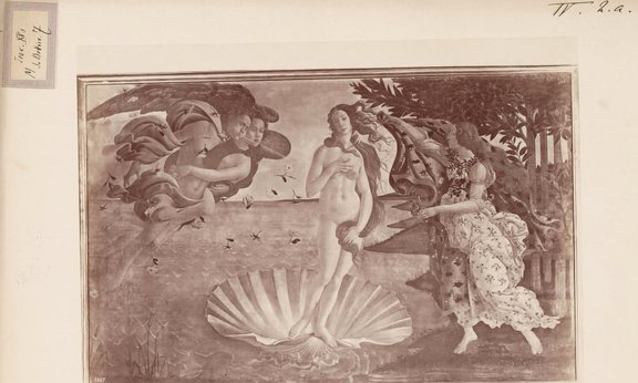 Fotografie des Gemäldes "Geburt der Venus" von Boticelli