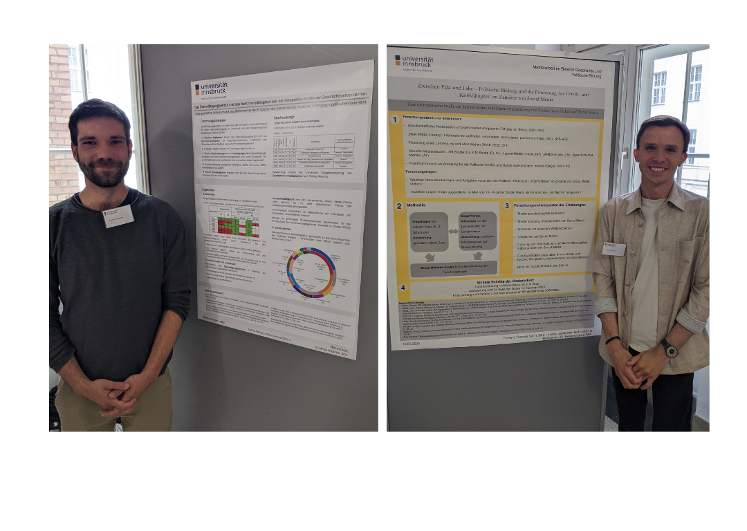 Posterpräsentationen Thomas Sanin und Mattia Pellegrini