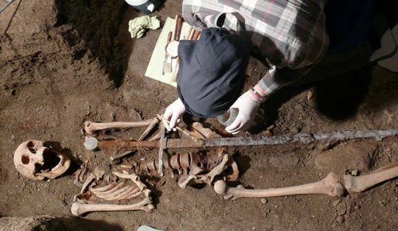 Photo von der Bergung des Schwertes