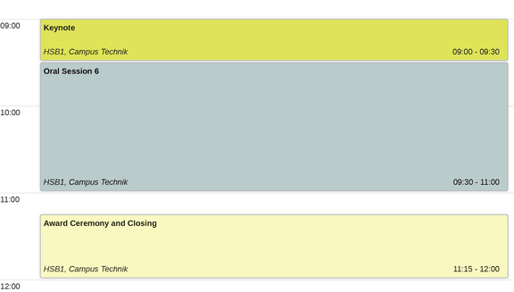 Program overview friday