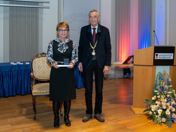 Rektor Märk und Erika Kolp
