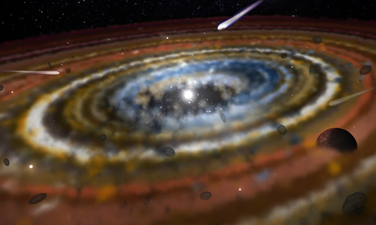 Illustration der Exokometen rund um Beta Pictoris