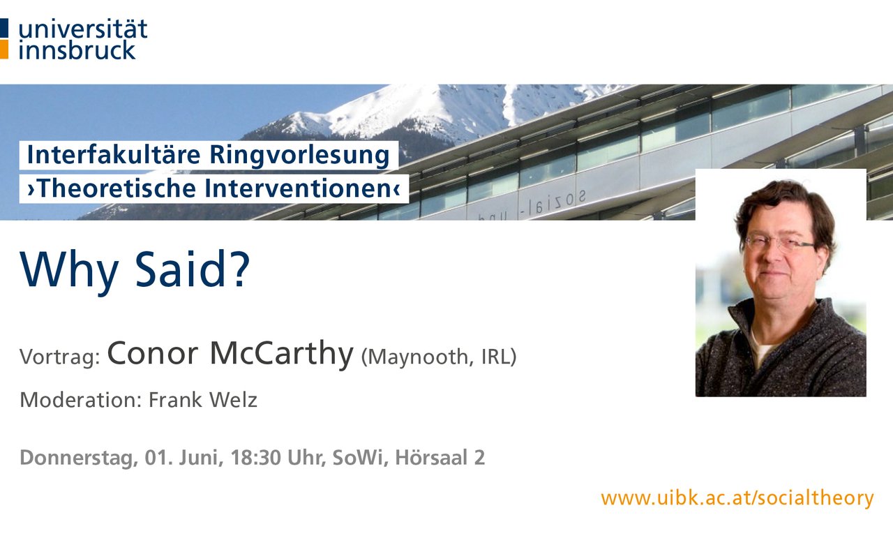 01.06.23   Warum Said? - Conor McCarthy (Maynooth, IRL)