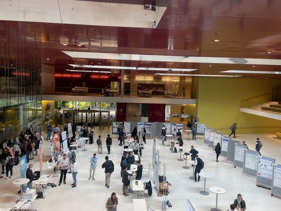 many people in a huge hall