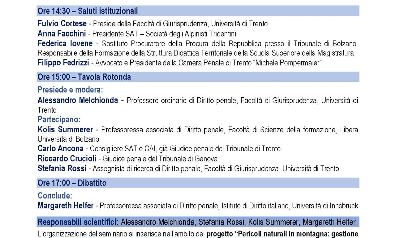 Accompagnamento in montagna locandina