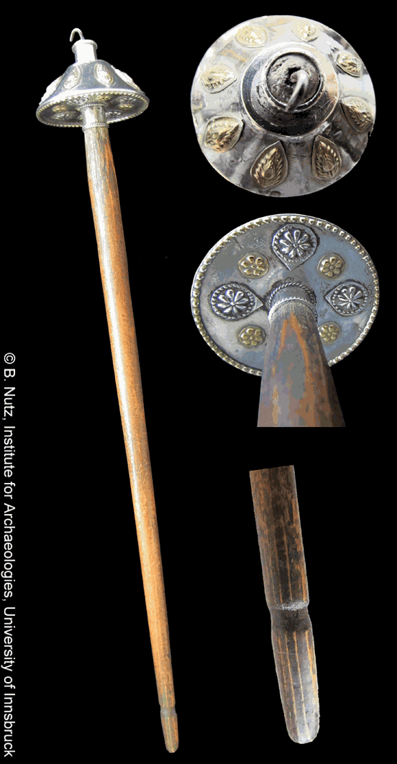 Turkmenistan,silver top whorl spindle
