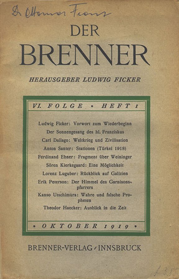 Der Brenner, F. 6.1919,1