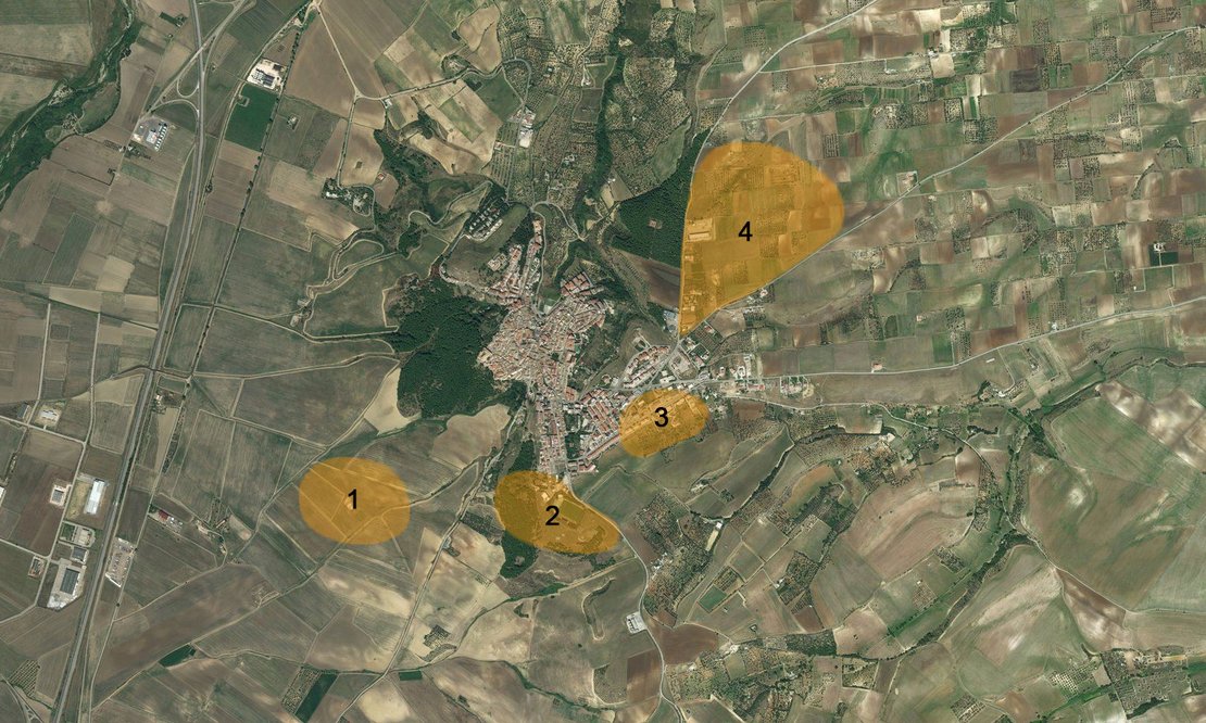 Karte der Fundstellen