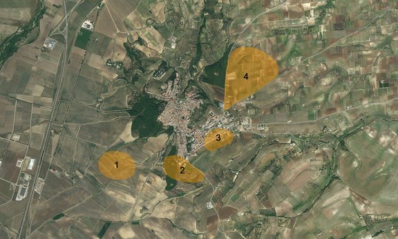 Karte der Fundstellen